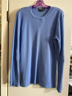 Ecko Unlimited Women's Crew Neck Thermal Top in Periwinkle
